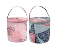 CYNOSURETECH 2-Piece Knitting Tool Storage Bag, Portable Storage Bag, Travel Storage Bag, Crochet Supplies Storage