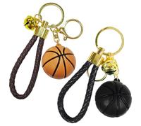CYNOSURETECH 2 Pieces Basketball Keychains, Black & Brown, Sports, Unisex-Youth