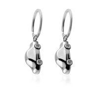 CYNOSURETECH 2 Pieces Car Keychain, Metal Keychain, Personalized Keychain, Cool Car Pendant, Mini Racing Keychain, Unisex, Suitable for Hanging on Backpacks, Wallets, Gym Bags (Silver)