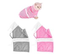 CYNOSURETECH 2 Pieces Cat Washing Bag, Cat Holding Bag, Adjustable Restraint Bag, Cat Grooming Accessories, Pet Supplies