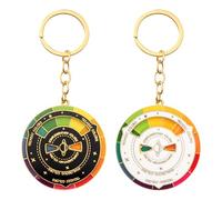 CYNOSURETECH 2 Pieces Colorful Rotatable Turntable Keychains, Metal Disk Keychains, Personalized Bag Pendants, Creative Key Accessories