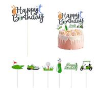 CYNOSURETECH 2 Pieces Golf Theme Cake Inserts, Creative Cake Inserts, Sports Theme Birthday Party Decorations, Party Supplies