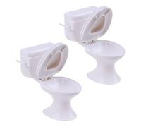 CYNOSURETECH 2 Pieces Mini Toilet Models, Doll House Bathroom Furnishings, Doll House Decoration Supplies, Children'S Toys