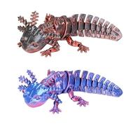 CYNOSURETECH 2 Pieces Of Axolotl Toys, Creative 3D Printed Toys, Cute Animal Ornaments, Mini Axolotl Toys For Children, Desktop Ornaments For Decoration
