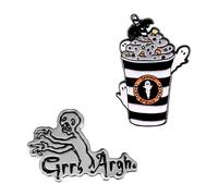 CYNOSURETECH 2 Pieces of Creative Graffiti Brooches, Party Brooches, Decorative Brooches, Funny Brooches, Cute Brooches