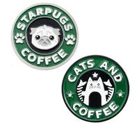 CYNOSURETECH 2 Pieces of Cute Cartoon Brooches, Simple Creative Brooches, Animal Element Jewelry, Gift Brooches