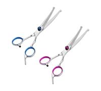 CYNOSURETECH 2 Pieces Pet Grooming Scissors, Pet Hair Trimming Tools, Stainless Steel Scissors, Pet Grooming Accessories