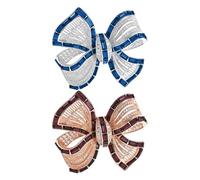 CYNOSURETECH 2 Pieces Rhinestone Bow Brooches, Retro Fashion Brooches, Exquisite Dress Pins, Dress Accessories Pins, Ladies Corsages, Suitable for Girls, Women
