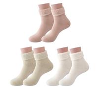 CYNOSURETECH 3 Pairs Of Winter Warm Socks, Women'S Fleece Socks, Soft Socks, Mid-Calf Socks, Sleep Socks, Home Socks