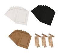 CYNOSURETECH 30 Pieces Of Kraft Paper Photo Frames With Twine And Clips, Simple Photo Frames, Home Decorations, Creative Hanging Paper Photo Frames