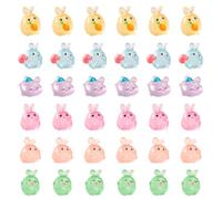 CYNOSURETECH 36 Pieces Of Luminous Rabbit Ornaments, Mini Ornaments, Creative Resin Ornaments, Garden Landscape Decoration, Desktop Decoration