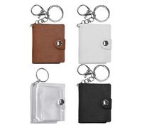 CYNOSURETECH 4 Pieces Mini Photo Album Keychain, Personalized Keychain, Pocket Photo Keychain, Portable Photo Album, Gift For Family And Couples