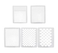 CYNOSURETECH 5-Piece Fish Scale Stencils, DIY Mermaid Makeup Stencils, Reusable Fish Scale Templates for Crafting, Makeup, Baking, Painting