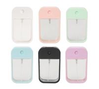 CYNOSURETECH 6 Pieces Mini Spray Bottles - 45ml Portable Plastic Bottles for Perfume, Small Storage, and Cards