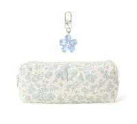 Cynosuretech Flower Pencil Case & Keychain Set - Cute, Portable Student Stationery