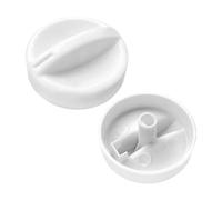 CYNOSURETECH Set of 2 Cookware Knobs, On-Off Knobs, Gas Stove Knobs, Universal Replacement Knobs, Cookware Knobs Replacement Parts for Stove, Microwave and Oven (White)