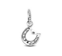 CYNOSURETECH Silver Horseshoe Pendant, DIY Bracelet Accessories, Women's Pendant and Beads, Personalized Creative Jewelry