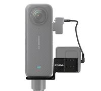 CYNOVA Cold Shoe for Insta360 X4 Accessories, Invisible Microphone Holder Compatible with Insta 360 X4 / X3 / One RS 1 inch / One X2 for RODE Wireless GO Microphone Mount
