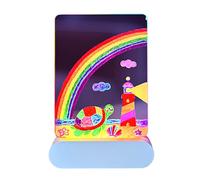 Cyntech LED Drawing Board for Children - Doodle Glow Magic Board with 7 Pens, 13.5 x 18cm Acrylic, Rechargeable USB-C, 4 LED Colours, Glow Art Tracing Pad, Gift for Kids