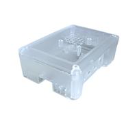 Cyntech Raspberry Pi 4 Case - Black or Clear - Compact Plastic Enclosure with Light Pipes, Fan Vent, VESA Mount, 90x58.5x25.7mm (Clear)