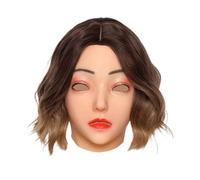Cyomi Realistic Silicone Female Head Mask Hand-Made Female Face for Halloween Transvestite Crossdressers Cosplay Drag Queen