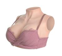 Cyomi Silicone Breast Forms,Fake Boobs, Silicone Breastplate, Fake Breasts, Breast Plate,Crossdresser Cosplay Drag Queen, Silicone Filling (Ivory White,D cup)