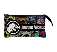 CYP BRAND Jurassic World-Triple Case, Pencil Case, School Supplies, Pencil Holder, Pencil Case, Mutlicolor, Unisex, Accessories, Official Product