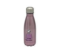 CYP BRAND Snoopy - Stainless Steel Water Bottle, Airtight Closure, with Snoopy Design, 550 ml, Metallic Purple, Official Product