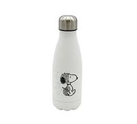 CYP BRAND Snoopy - Stainless Steel Water Bottle, Airtight Closure, with Snoopy Design, 550 ml, White, Official Product