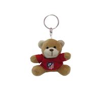 CYPBRANDS CyP Brands-Atlético de Madrid, Keychain, Teddy Bear, Keychain, Pendant Backpack, Atlético de Madrid T-Shirt, Red Colour, Official Product, red, Estandar