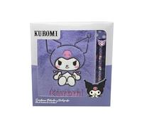 CyP Brands Hello Kitty Sanrio Kuromi Gift Set Notebook Plush Notebook Pen Purple Official Product