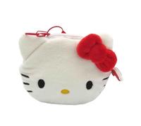 CyP Brands Hello Kitty Purse, Bag, 3D Figure, Kuromi Face, Plush, Black, Official Product, Wallet