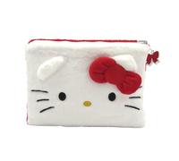 CyP Brands Hello Kitty, Sanrio, Toiletry Bag, Plush Toy, Reversible, Kuromi and Hello Kitty, Black and White, Official Product, Black White, Sanrio Hello Kitty Toiletry Bag Plush Hello Kitty+ Kuromi