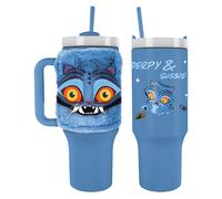 CYPBRANDS K-Pop Demon Hunters Derpy Cup with Plush Liner, 1.2 Litre Capacity, Bottle, Blue, Official Product