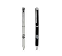 CyP Brands- Real Madrid, Set with Two Pens, Case, Writing, Gift Box, White, Official Product