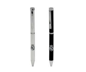 CyP Brands- Real Madrid, Set with Two Pens, Case, Writing, Gift Box, White, Official Product