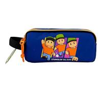 CYP BRANDS - Stumble Guys - Triple Pencil Case, Pencil Case, 5 Compartments, School Supplies, Trolley Case, Multicoloured, Official Product