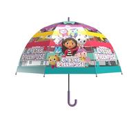 CyP Brands- Gabby - Children's Umbrella, Bubble, Transparent, Manual Umbrella, 48 cm, Multicoloured, Official Product, transparent