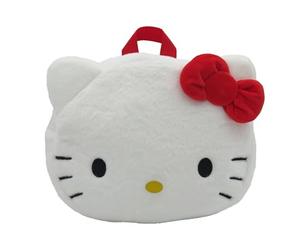 CYPBRANDS Hello Kitty, Sanrio, Backpack, Plush, Bags, 3D Figure, Hello Kitty Face, White, Official Product, white, Estandar, Casual