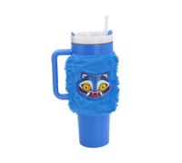 CYPBRANDS K-Pop Demon Hunters Derpy Cup with Plush Liner, 1.2 Litre Capacity, Bottle, Blue, Official Product