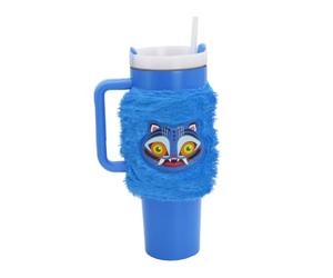 CYPBRANDS K-Pop Demon Hunters Derpy Cup with Plush Liner, 1.2 Litre Capacity, Bottle, Blue, Official Product