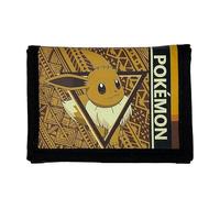 CYPBRANDS Pokemon Wallet Coin Purse Wallet Eevee Brown Pikachu Squirtle Charmander Bulbasaur Official Product, Beige, Estandár
