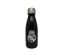 CYP Brands Real Madrid Steel Water Bottle, Water Bottle, Water Bottle, Airtight Closure, 550 ml, Black, Official Product