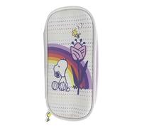 CYPBRANDS Snoopy Pencil Case Makeup Cosmetic Bag Stationery Office School Supplies Organizer Color, Beige, Estandar, Snoopy Rainbow Pencil Case