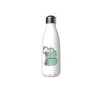 CYPBRANDS Snoopy - Stainless Steel Water Bottle, Airtight Closure, with Letter B Design, Multi-Colour, 550 ml, White, Official Product