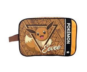 CYPBRANDS Unisex Kid's Cyp Brands-Pokémon Toiletry Bag-Eeve, Brown, Estandár