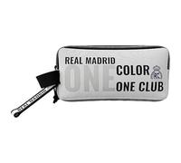 CYPBRANDS Unisex Kid's Real Madrid Triple Pencil Case with 3 Bodies Colour One Club, White, Size