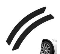 CyperFair 2 PCS Car Wheel Tire Eyebrow Strip, Silicone Anti-Scratch Fender Flare Lip Trim Strip, Sport Style Thickened Protective Sticker, Universal Self-Adhesive Car Body Edge Accessory (Black)