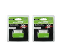 CyperFair 2PCS OBD2 ECOOBD2 Power & Fuel Saver About 20-30%, Plug & Drive Energy Efficiency Fault Diagnosis Device, Universal Fit for Most Cars (Green & White)