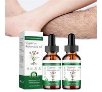 Cyperus Rotundus Oil - 100% Cyperus Oil Natural Nut Grass Oil for Reducing Body Hair Growth, Cyperus Rotundus Oil for Hair Removal, Smooth Skin & Hair Removal, Moisturizing & Soothing (2 Pcs, 60ml)